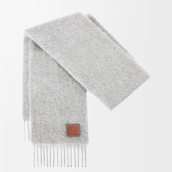 Loewe Mohair Wool Scarf with Fringe - Picture 1 of 5